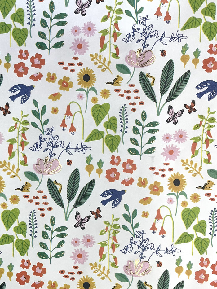 10' Floral Forest Stone Wrapping Paper
