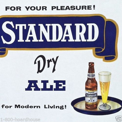 10 Vintage Original STANDARD DRY ALE BEER PAPER Placemats 1940s NOS Unused Stock