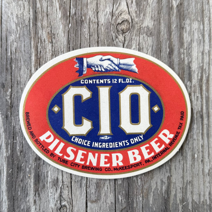 100 Vtg 1930’s CIO PILSENER BEER Tube City Brewing McKeesport PA WHOLESALE LOT