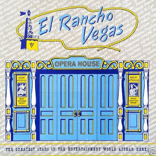 EL RANCHO Las Vegas HOTEL CASINO Restaurant Menu 1954