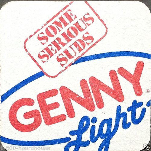 GENESEE GENNY BEER Light Drink Coaster 1960s