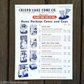 HOPALONG CASSIDY Crispo Cone Grocery Store Ad Sheet 1953