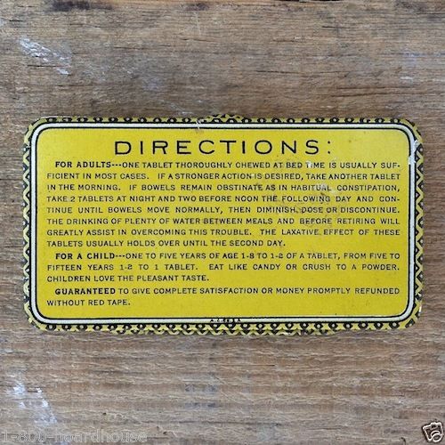 PINEX LAXATIVES MEDICAL Pharmacy Medicine Tin 1900s
