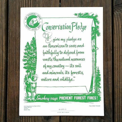 SMOKEY THE BEAR SHEET MUSIC + Pledge 1980s