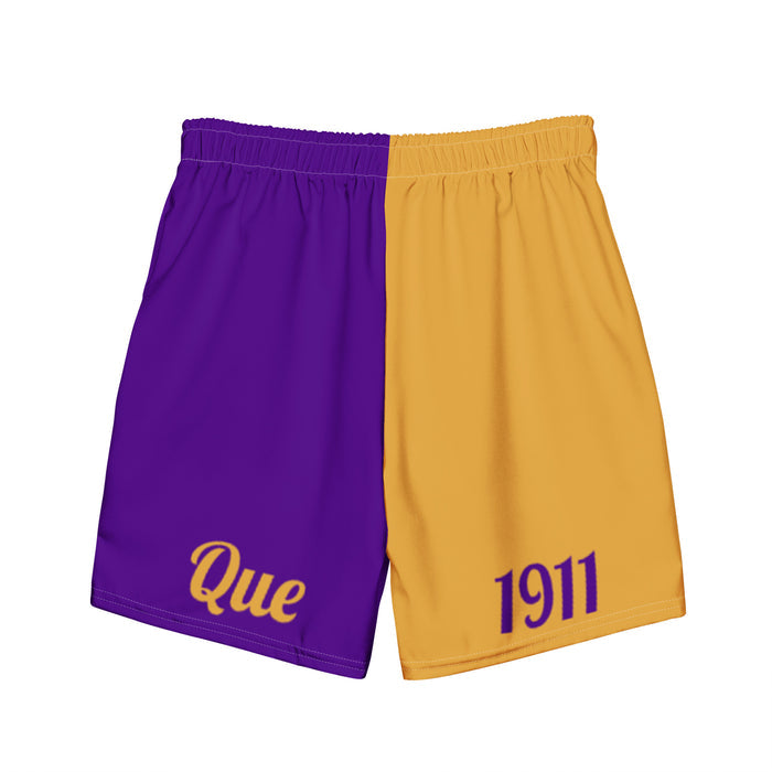 2-Toned Que 1911 Swim Trunks - My Greek Boutique