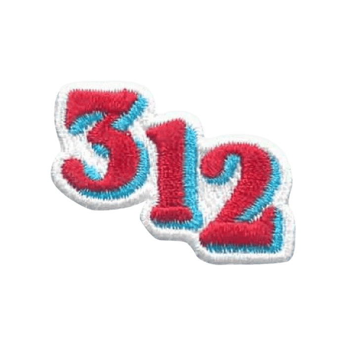 312 Patch - Red & Blue