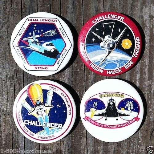 NASA CHALLENGER SPACE SHUTTLE Pins Pinbacks 1980s