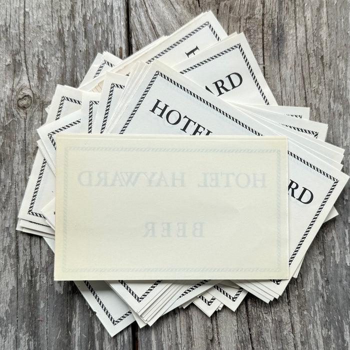 60 WHOLESALE 1910s HOTEL HAYWARD BEER Bottle Labels PRE-PROHIBITION LA, CA Lot