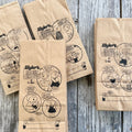 62 WHOLESALE 1983 Wyler's Family Circus Cartoon BROWN PAPER BAGS Bil Keane LOT