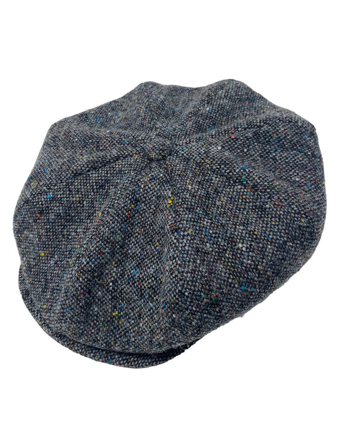 8 Piece Tweed Panel Cap - Charcoal #color_charcoal