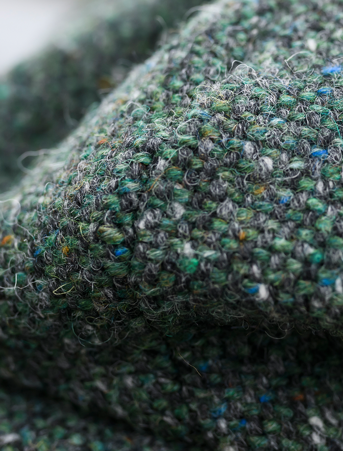 8 Piece Tweed Panel Cap - Green #color_green