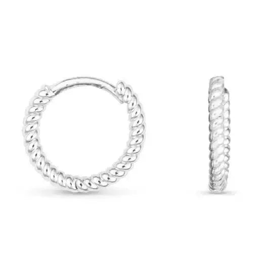 Add A Charm CZ Hoop Earring Silver Amanda Blu Earrings