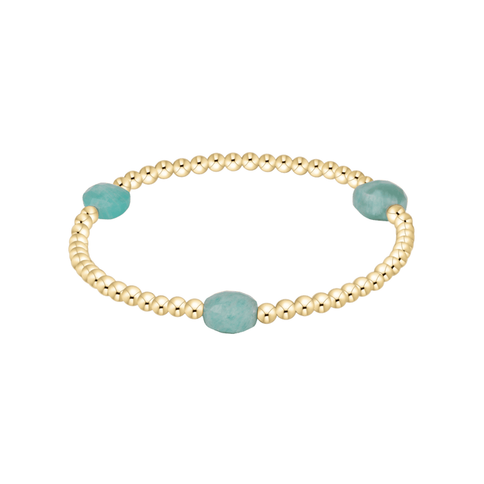 Admire Gem 3mm Gold Bracelet Amazonite e.newton Designs BRACELET