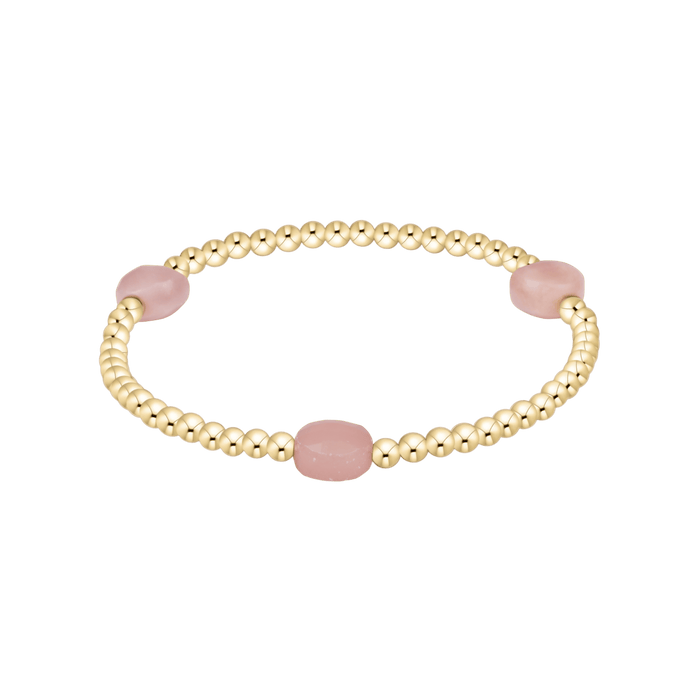 Admire Gem 3mm Gold Bracelet Pink Opal e.newton Designs BRACELET
