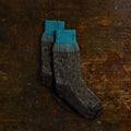 Adults Wool Snow Crystal Socks - Brown