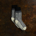 Adults Wool Snow Crystal Socks - Grey