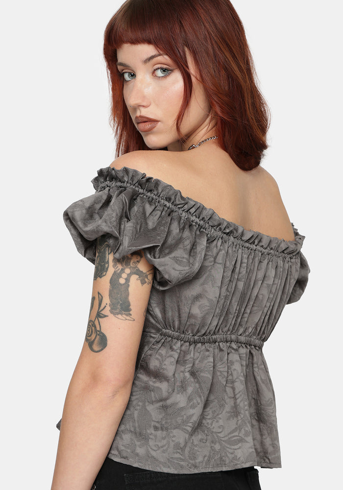 Ailsa Jacquard Milkmaid Top