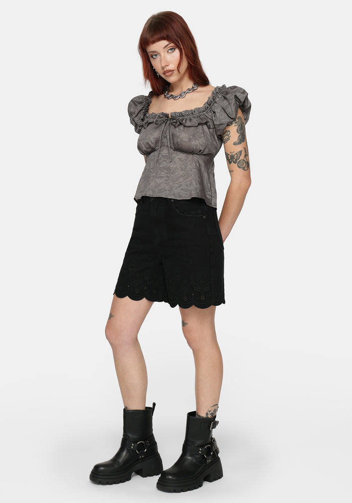 Ailsa Jacquard Milkmaid Top