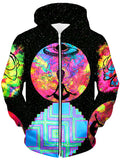 Alien Meditate Unisex Zip-Up Hoodie Set 4 Lyfe Epic Hoodie