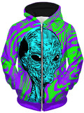 Alien Unisex Zip-Up Hoodie Technodrome Epic Hoodie