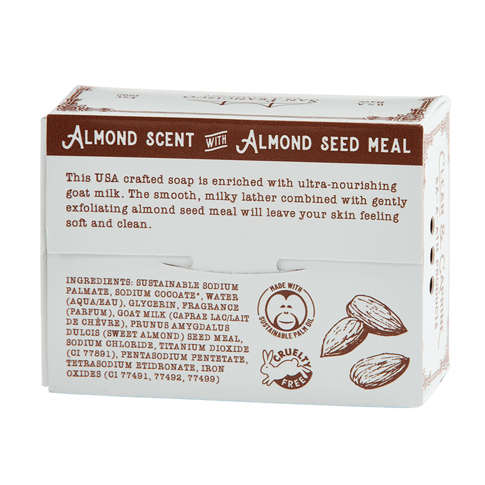 Almond Goat Milk 5oz pressed bar soap San Francisco Soap / Man Bar Soap
