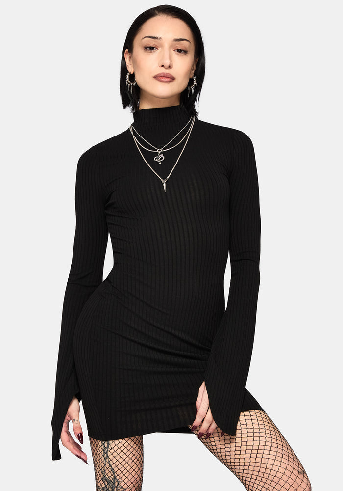 Amata Flared Sleeve Mini Dress