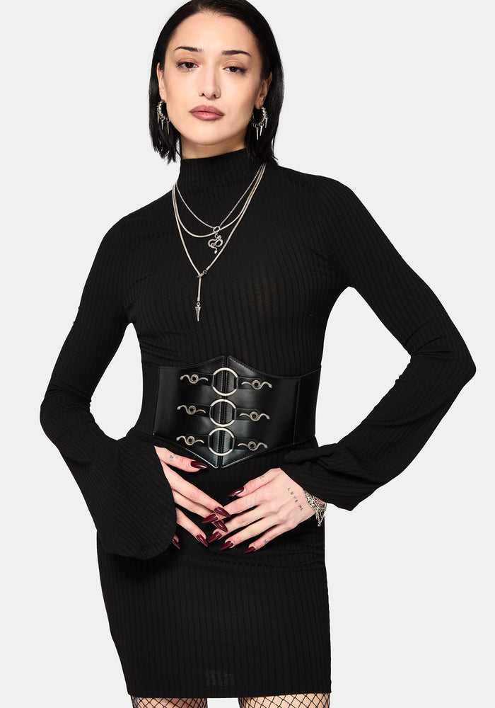 Amata Flared Sleeve Mini Dress