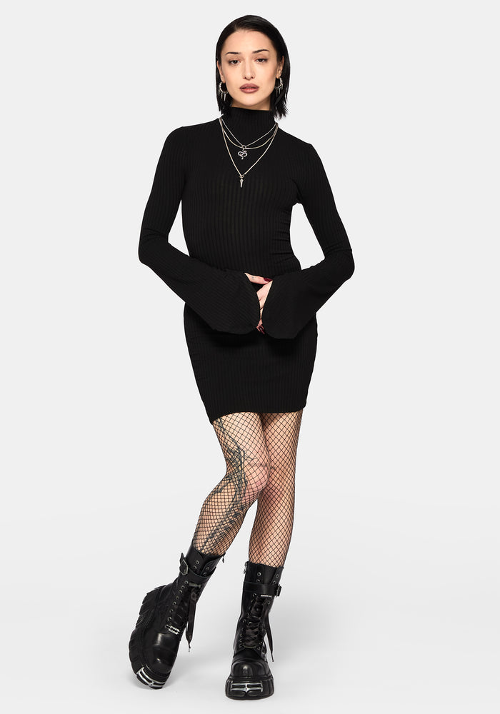 Amata Flared Sleeve Mini Dress