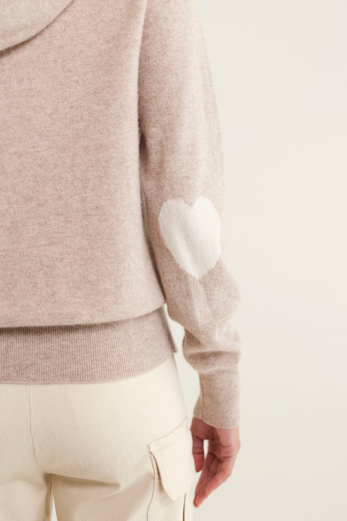 Amber Cashmere Hoodie In Lightweight Beige