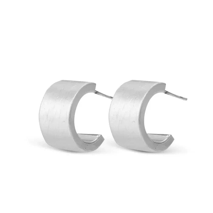 Amy Matte Flat Hoop Amanda Blu Earring