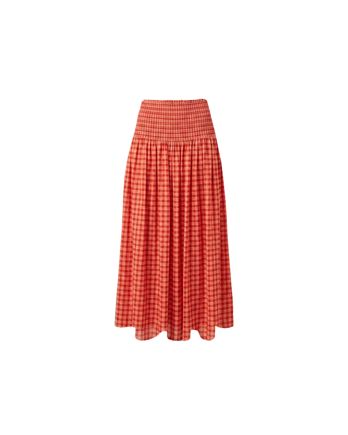 ANASTASIA SKIRT RED TARTAN
