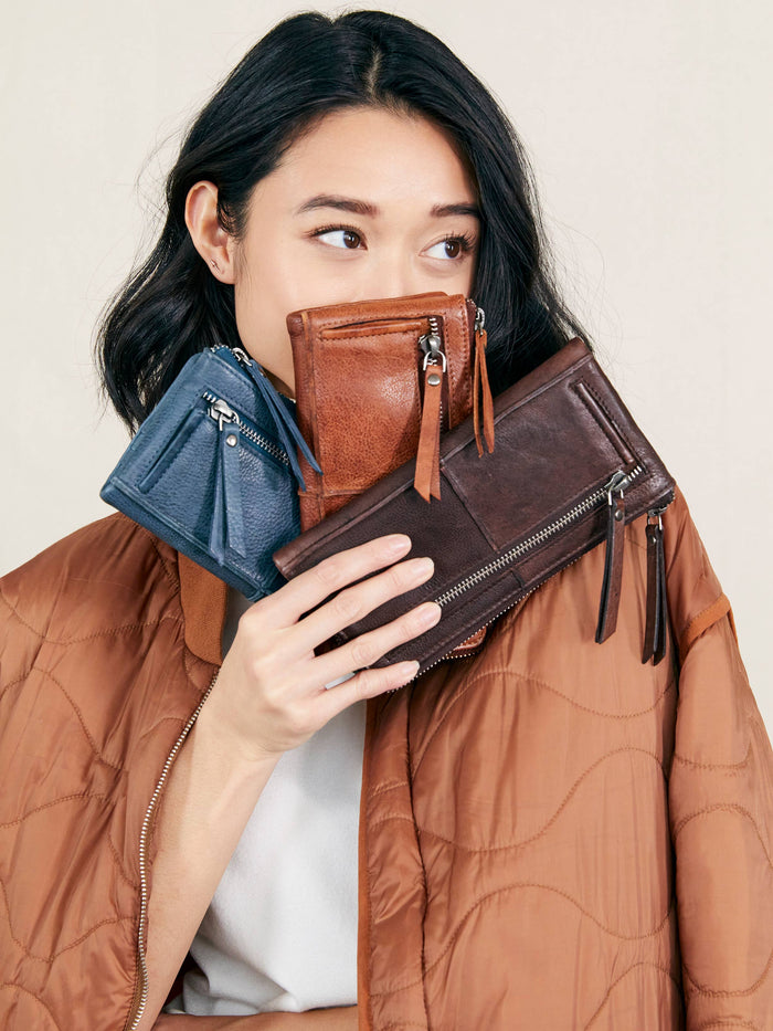 Andi Handcrafted Leather Wallet: Rosa Latico Leathers