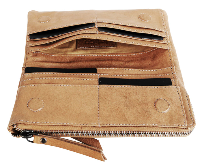 Andi Handcrafted Leather Wallet: Rosa Latico Leathers