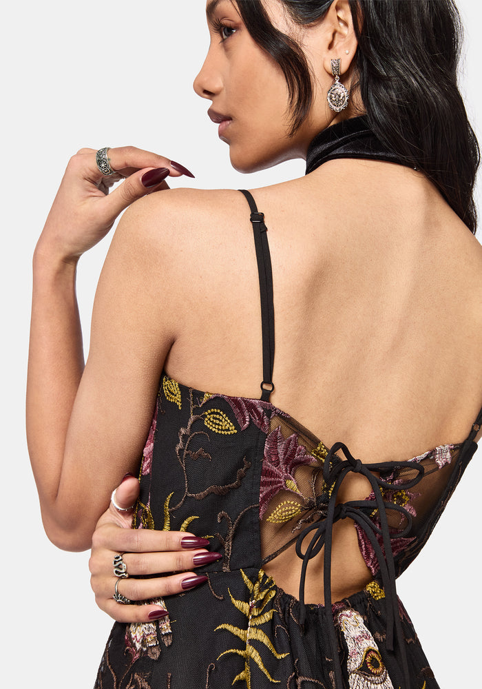 Angela Folk Embroidered Cami Dress