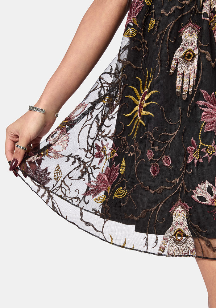 Angela Folk Embroidered Cami Dress
