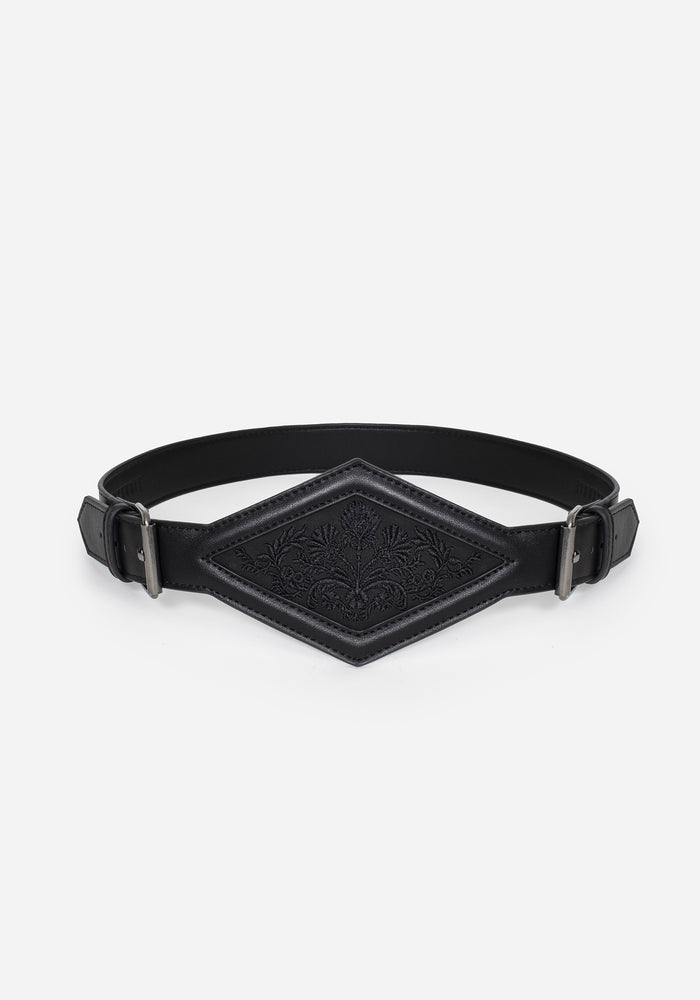 Antihero Embroidered Diamond Centre Waist Belt