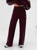 Apex Lifestyle Wide Leg Sweatpants - Dark Cherry