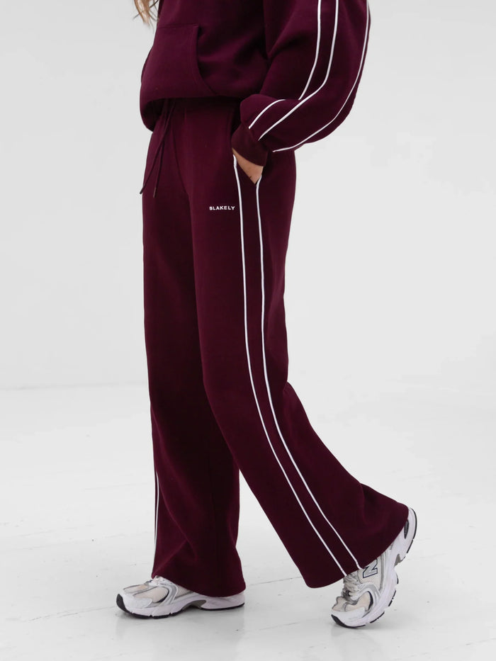 Apex Lifestyle Wide Leg Sweatpants - Dark Cherry