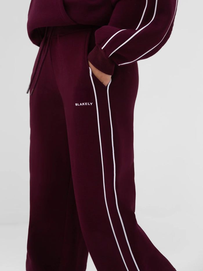 Apex Lifestyle Wide Leg Sweatpants - Dark Cherry