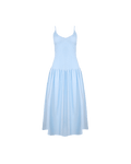 APPLE SHIRRED DRESS AIRY BLUE