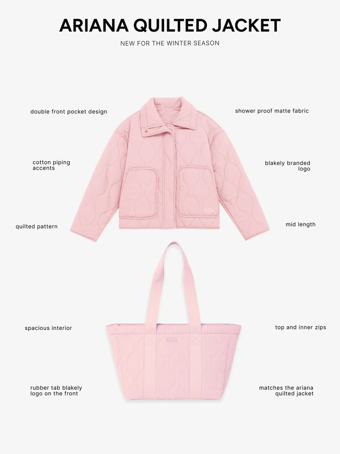 Ariana Quilted Jacket - Soft Pink