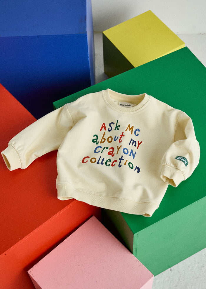 Ask Me About My Crayons Oversized Sweatshirt