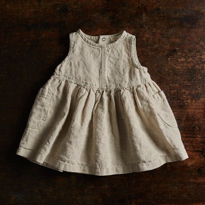 Aspen Baby & Kids Dress - Linen - Natural