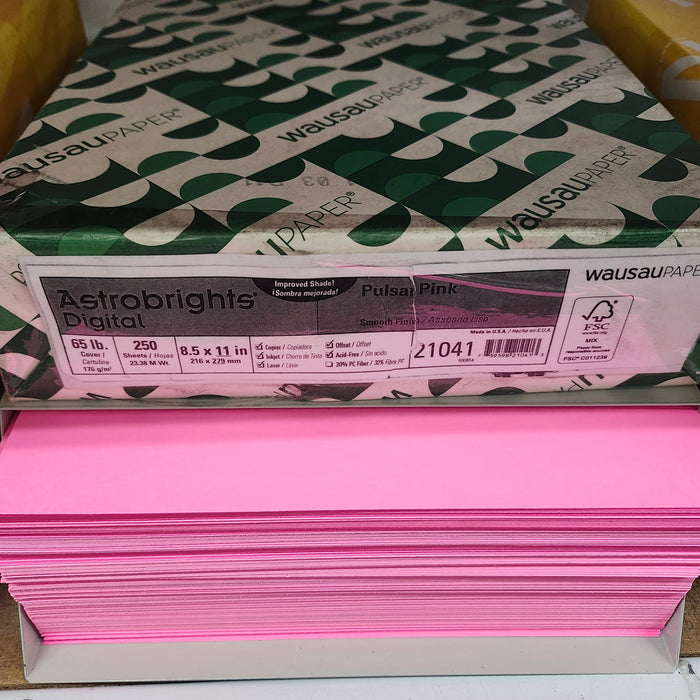 Astrobright Pulsar Pink 65# Cardstock