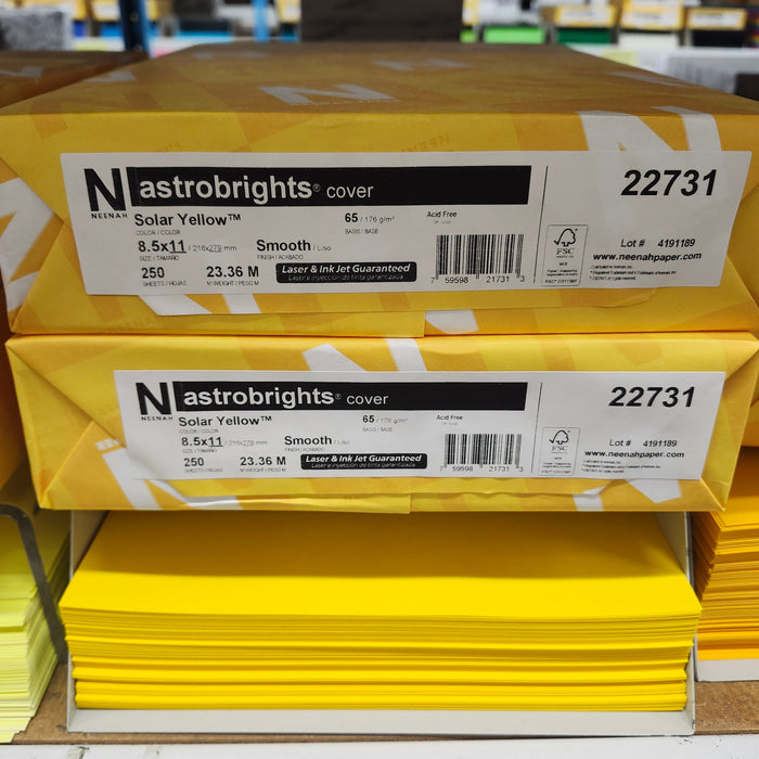 Astrobright Solar Yellow 65# Cardstock