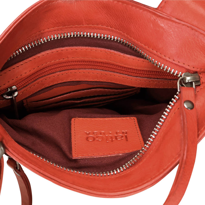 Athena Handcrafted Leather Crossbody Bags: Cognac Latico Leathers