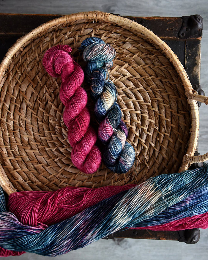 Destination Yarn fingering weight yarn Azalea - Dyed to Order