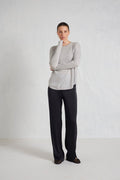Alessandra Knitwear Baby Belle Cashmere Sweater in Fly Ash