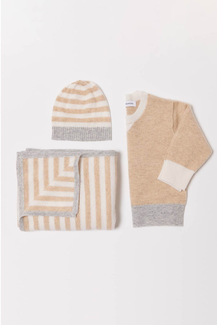Alessandra Accessory ONE SIZE / GREY Baby Cashmere Beanie in Grey