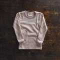 Baby & Kids Merino Wool LS Top - Lilac Rose Melange/Natural